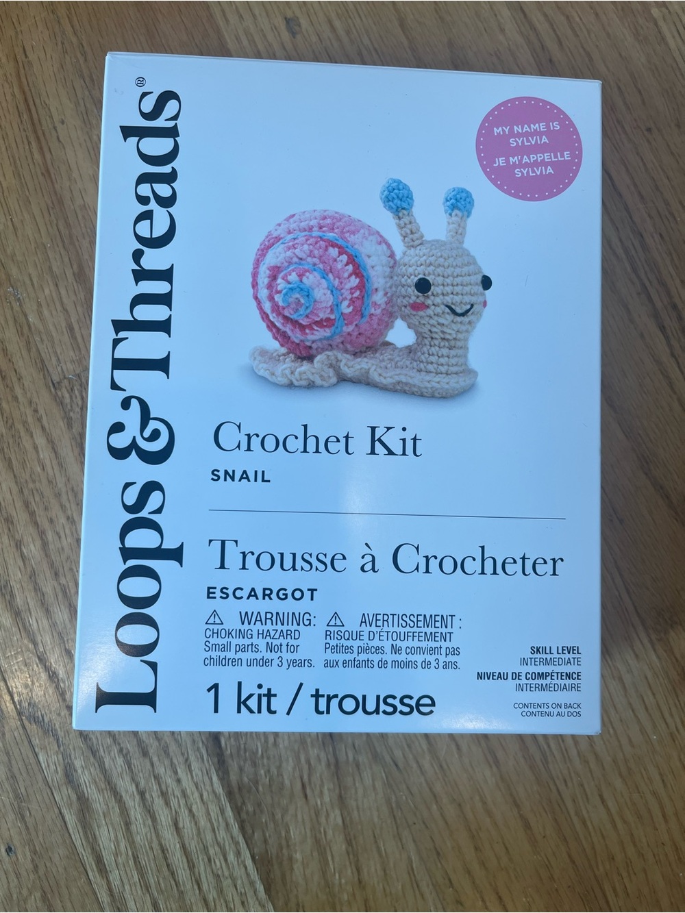 Loops & Threads Crochet Kit - Pink and Blue Snail